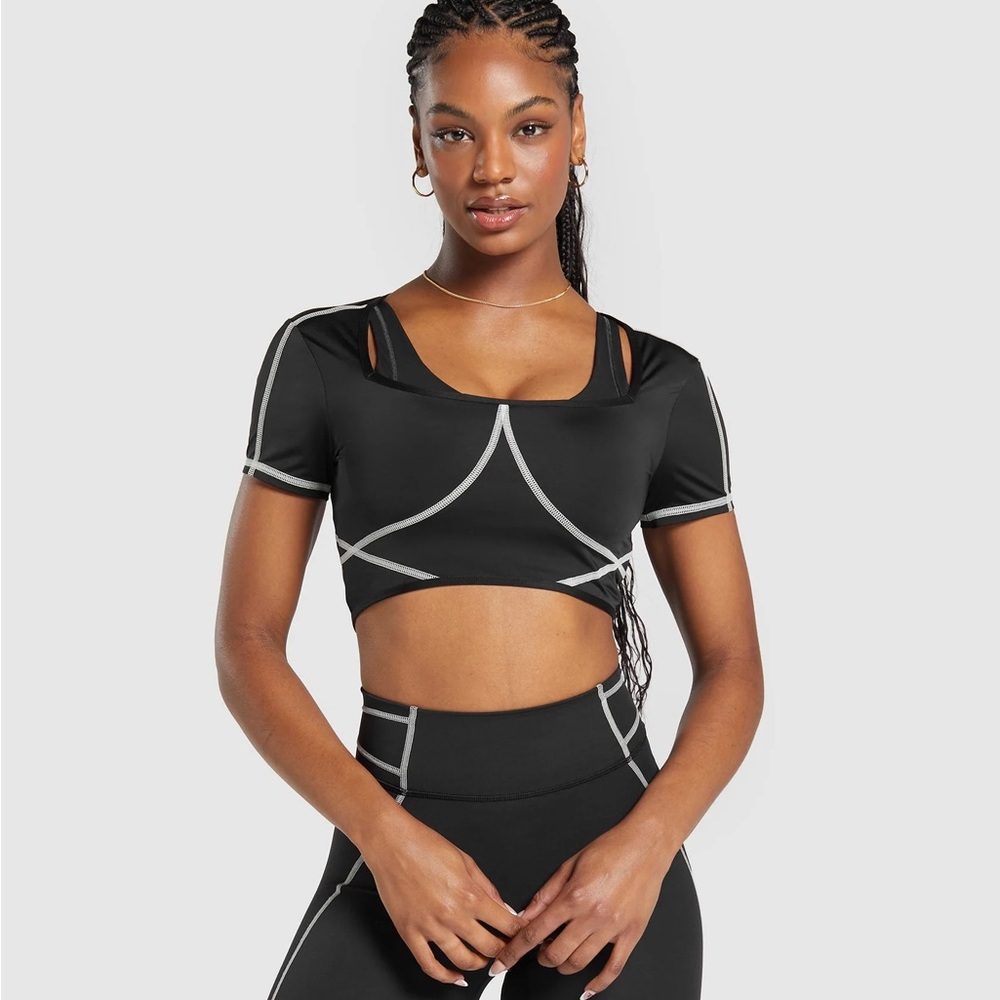 NWT Gymshark Stitch Feature Crop Top